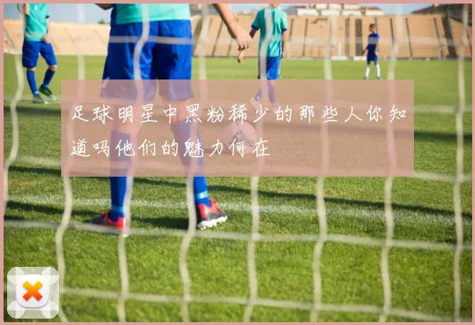 足球明星中黑粉稀少的那些人你知道吗他们的魅力何在